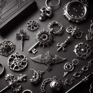 What are the key elements of Gothic jewelry design by gothic king